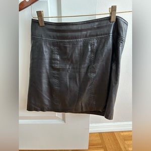 Black Leather Free People Skirt